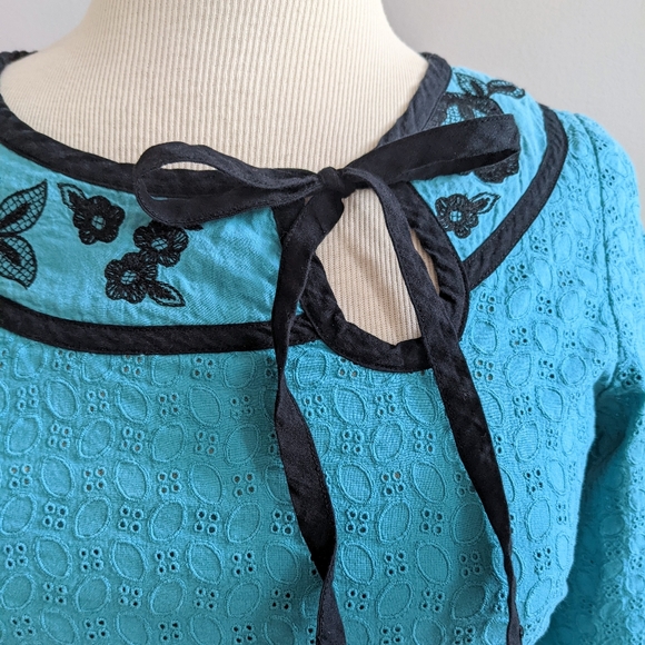 Teal and Black Short Dress - M - Picture 2 of 10